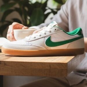 Nike SB Heritage Vulc White and Green Sneakers